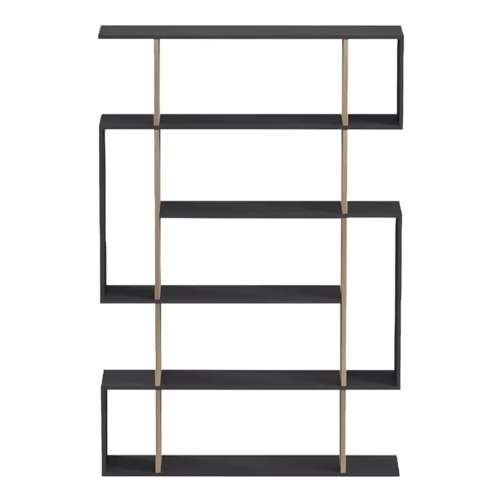 Mito pakoworld anthracite-sonoma bookcase 108.5x25x161cm