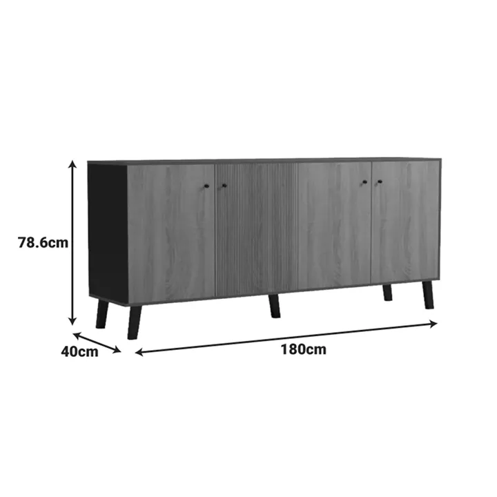 Buffet Tuscany pakoworld sonoma-anthracite 180x40x78.6cm