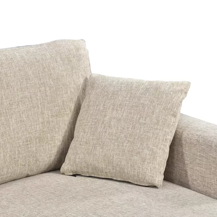 Γωνιακός αναστρέψιμος καναπές κρεβάτι Kamore pakoworld με αποθηκευτικό χώρο ύφασμα μπεζ 223x146x85εκ