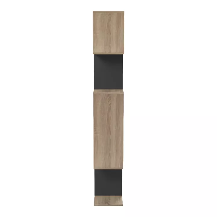 Βιβλιοθήκη Mito pakoworld sonoma-ανθρακί 108.5x25x161εκ