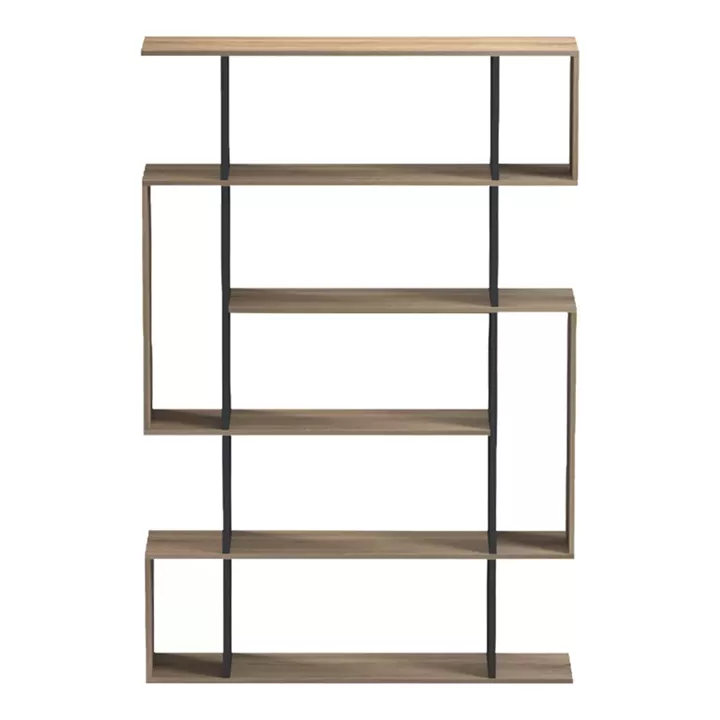 Βιβλιοθήκη Mito pakoworld sonoma-ανθρακί 108.5x25x161εκ