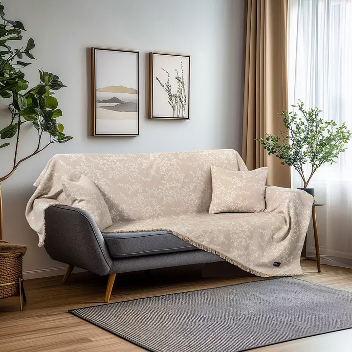 Beauty Home Μαξιλαροθήκη διακοσμητική Amos Art 8713 40x40 Μπεζ