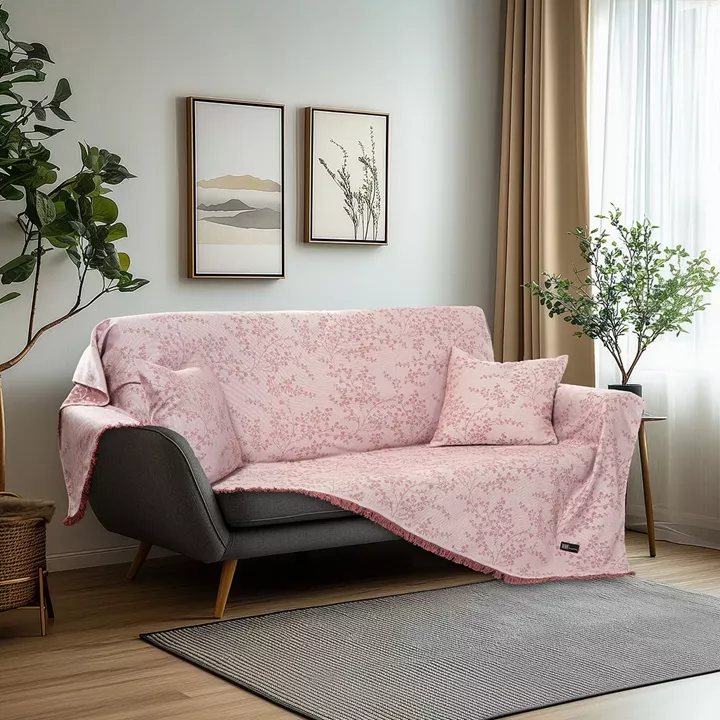 Beauty Home Ριχτάρι Τριθέσιο Amos Art 8714 170x290 Ροζ