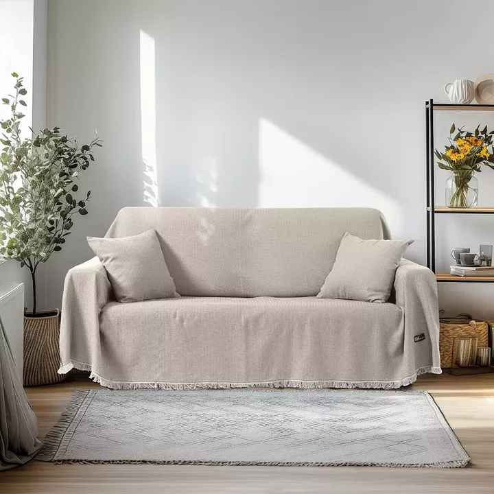 Beauty Home Ριχτάρι Τριθέσιο Amos Art 8729 170x290 Εκρού