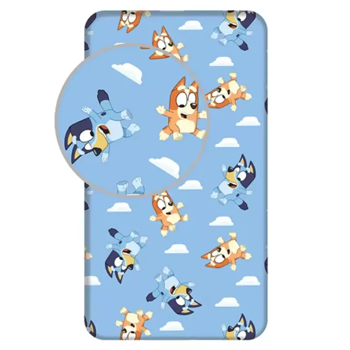 Σεντόνι Βαμβακερό Bluey Μονό Με Λάστιχο