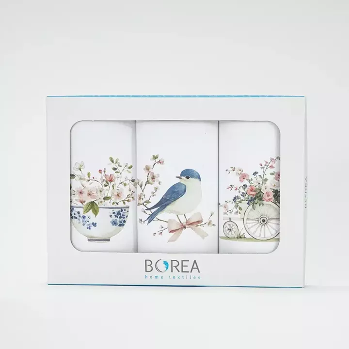 Ποτηρόπανα Κουζίνας Jardin Σετ 3ΤΜΧ