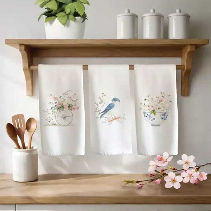 Ποτηρόπανα Κουζίνας Jardin Σετ 3ΤΜΧ