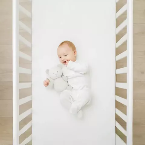 Σεντόνι Μονόχρωμο Solid Κούνιας Με Λάστιχο