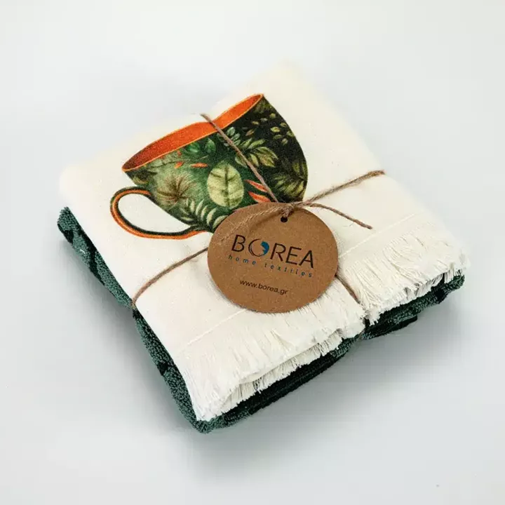 Ποτηρόπανα Κουζίνας Green Tea Σετ 2ΤΜΧ