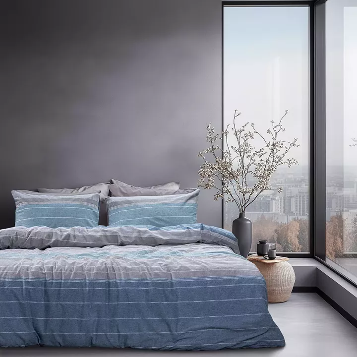 Beauty Home Σετ σεντόνια υπέρδιπλα Glory Art 12373 240x265 Γκρι,Μπλε