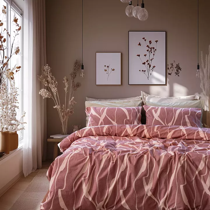 Beauty Home Σετ σεντόνια υπέρδιπλα Glory Art 12375 240x265 Σάπιο Μήλο,Ροζ