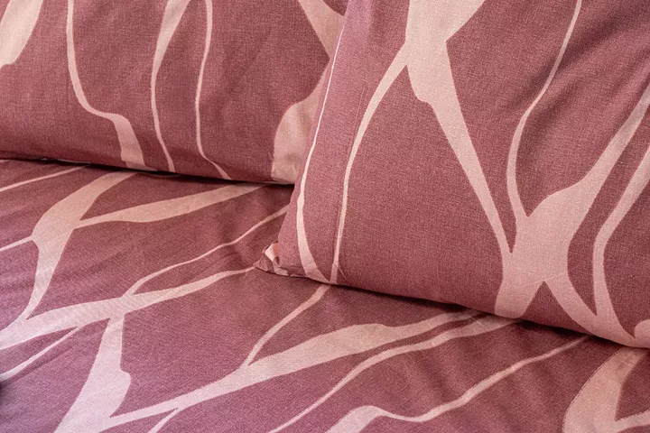 Beauty Home Σετ σεντόνια υπέρδιπλα με λάστιχο Glory Art 12375 170x200+32 Σάπιο Μήλο,Ροζ