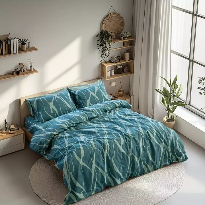 Beauty Home Σετ πάπλωμα μονό Glory Art 12378 160x230 Πετρόλ