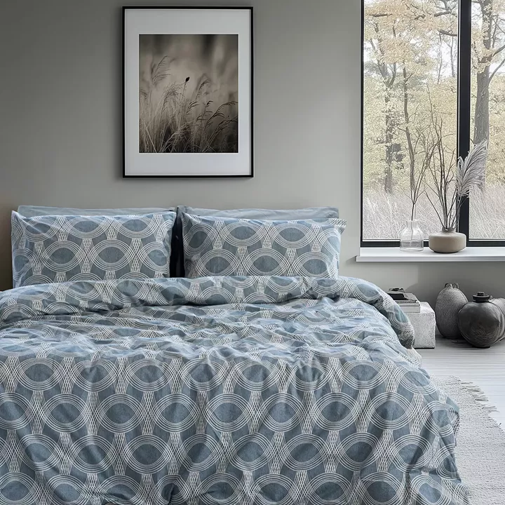 Beauty Home Σετ σεντόνια μονά με λάστιχο Glory Art 12379 110x200+32 Μπλε