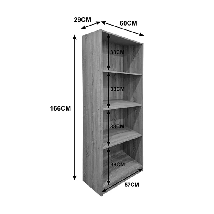 Kendy pakoworld bookcase white 60x30x167cm