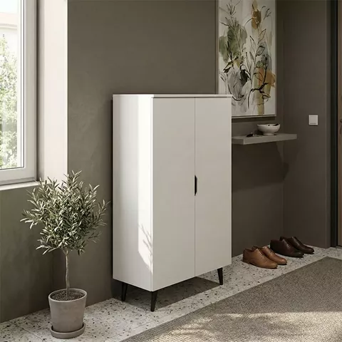 Παπουτσοθήκη-ντουλάπα Oufelia pakoworld λευκό 60x32.5x134.5εκ
