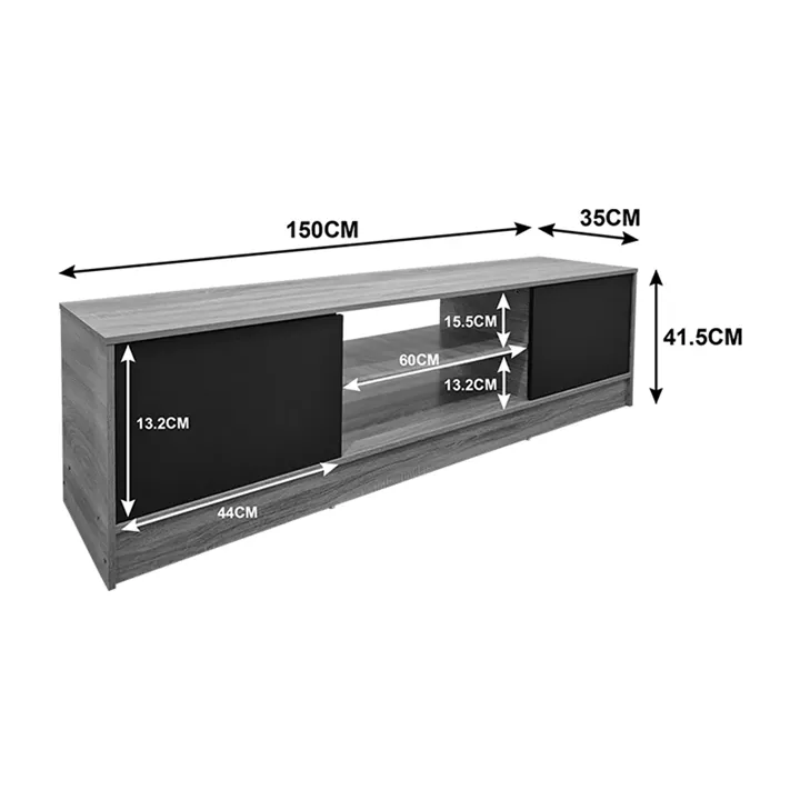 Έπιπλο τηλεόρασης Sasa pakoworld sonoma-λευκό 150x35x41.5εκ