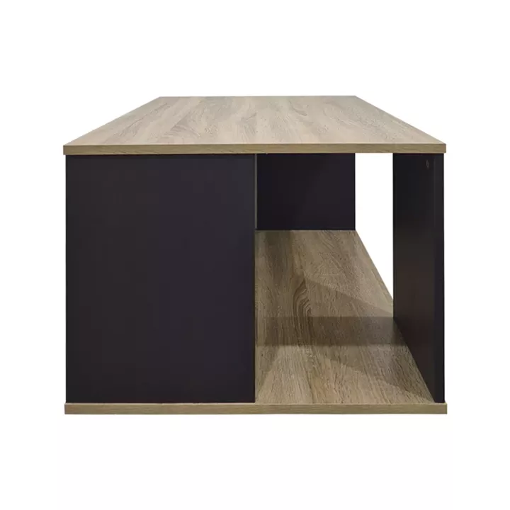 Τραπέζι σαλονιού Zelegan pakoworld sonoma-ανθρακί 90x90x44.5εκ