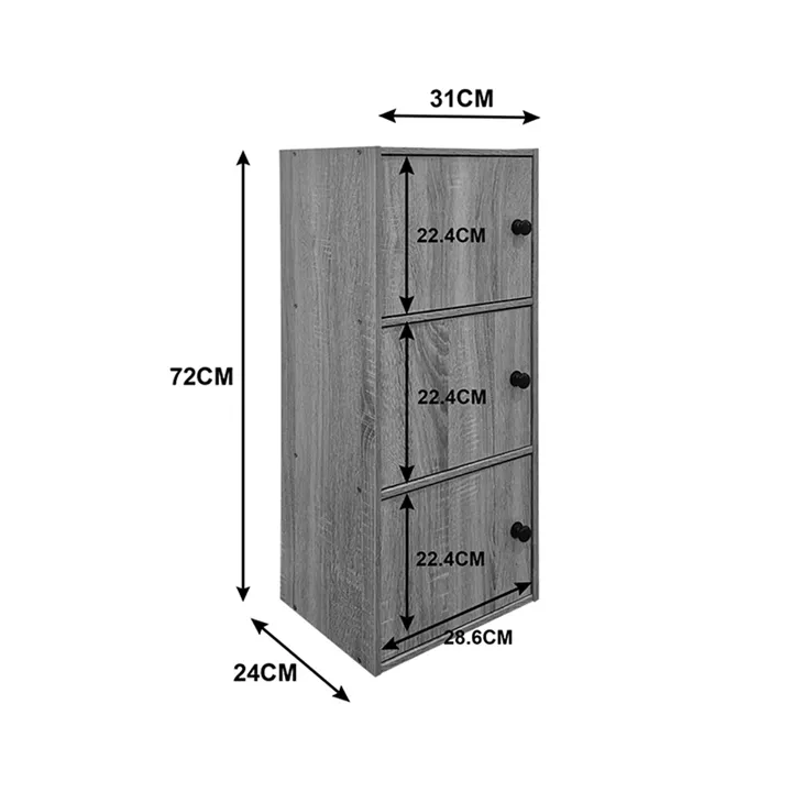 Ντουλάπα-στήλη Wirdia pakoworld sonoma 30.5x24x71.5εκ