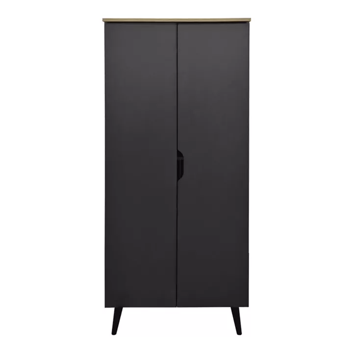 Παπουτσοθήκη-ντουλάπα Oufelia pakoworld sonoma-ανθρακί 60x32.5x134.5εκ