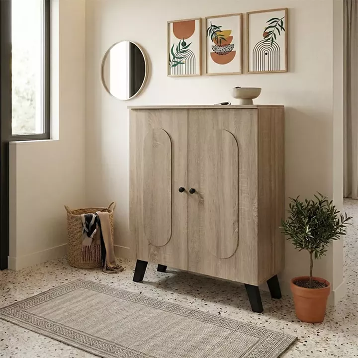 Παπουτσοθήκη-ντουλάπι Cathi pakoworld sonoma 80x34x95εκ