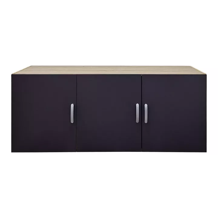 Πατάρι ντουλάπας τρίφυλλο Alvia pakoworld sonoma-ανθρακί 150x51x60εκ