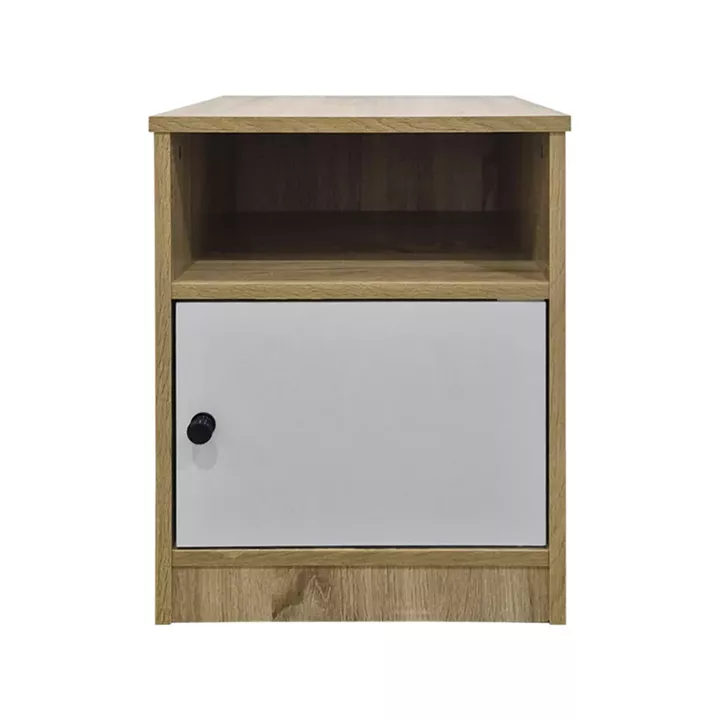 Κομοδίνο Lenea pakoworld sonoma-λευκό 40x40x50εκ