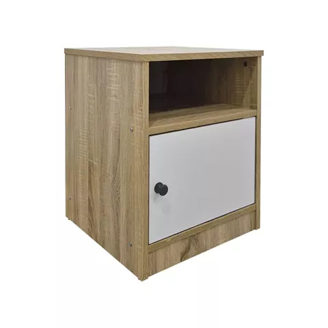 Lenea pakoworld bedside table sonoma-white 40x40x50cm