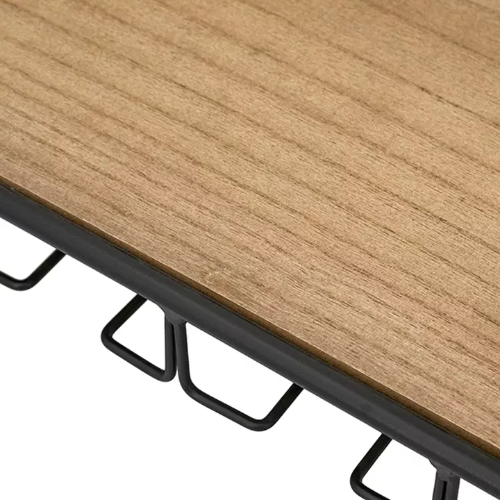 Artekko Gaia Καφέ Ξύλινο Ράφι Τοίχου για Ποτήρια (62x21x25)cm