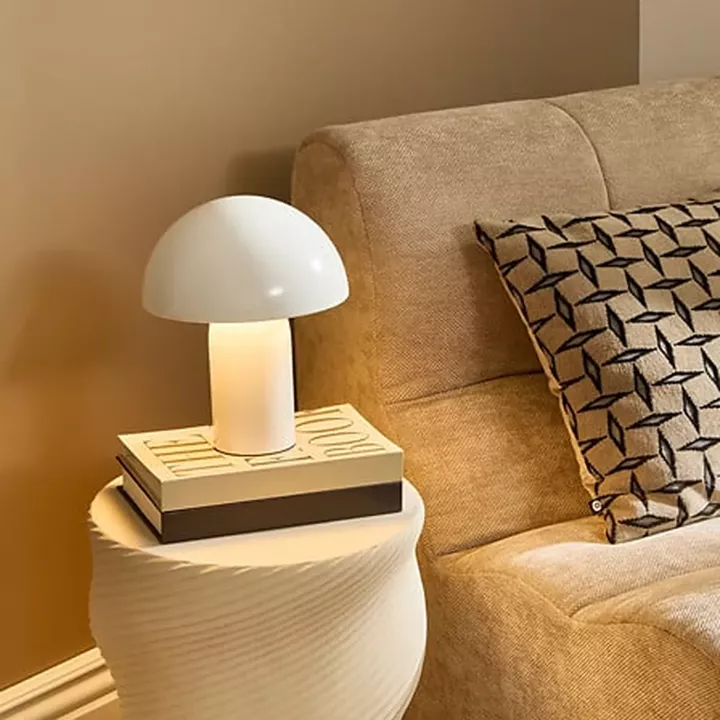 Table lamp Mushi pakoworld metal white D20x24,5cm