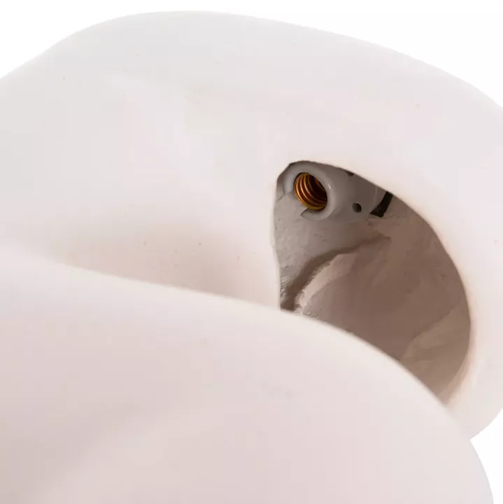 TABLE DECORATIVE LAMP ELBAR HM4698.02 FIBER CEMENT IN WHITE--[E14]--44x12x50Hcm.