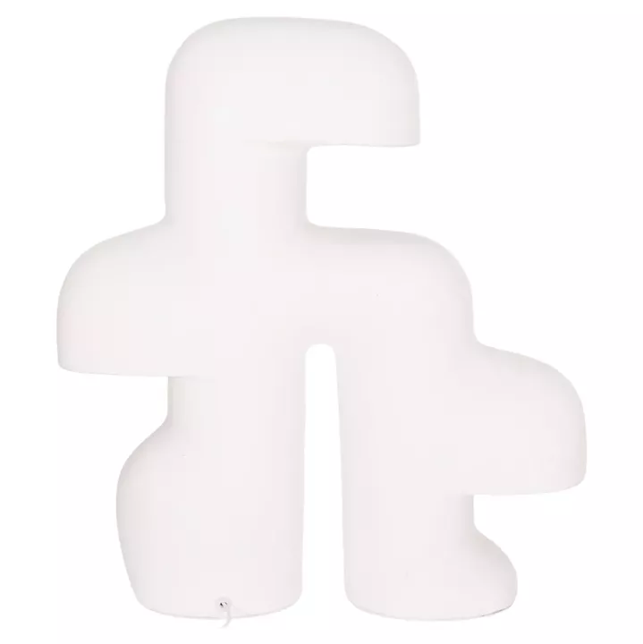 TABLE DECORATIVE LAMP ELBAR HM4698.02 FIBER CEMENT IN WHITE--[E14]--44x12x50Hcm.