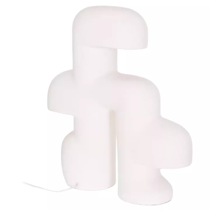 TABLE DECORATIVE LAMP ELBAR HM4698.02 FIBER CEMENT IN WHITE--[E14]--44x12x50Hcm.