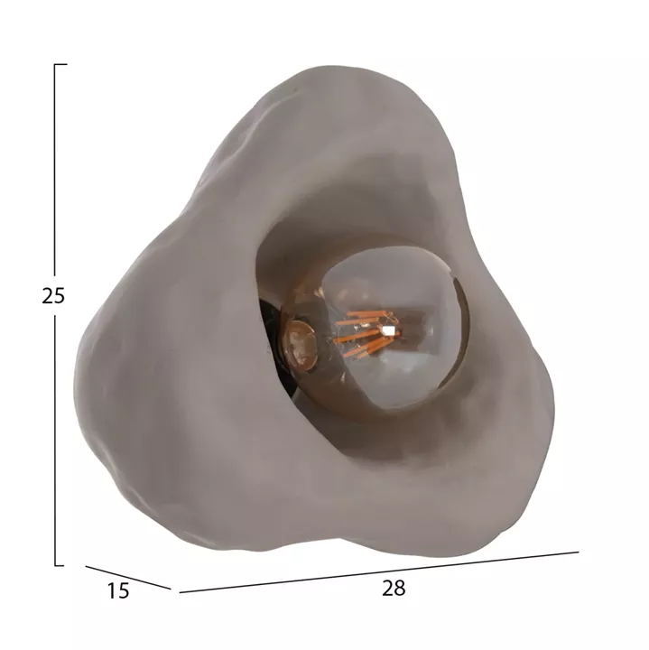 WALL SCONCE LUXON HM4701.03S FIBER CEMENT IN GREY 28x15x25Hcm.