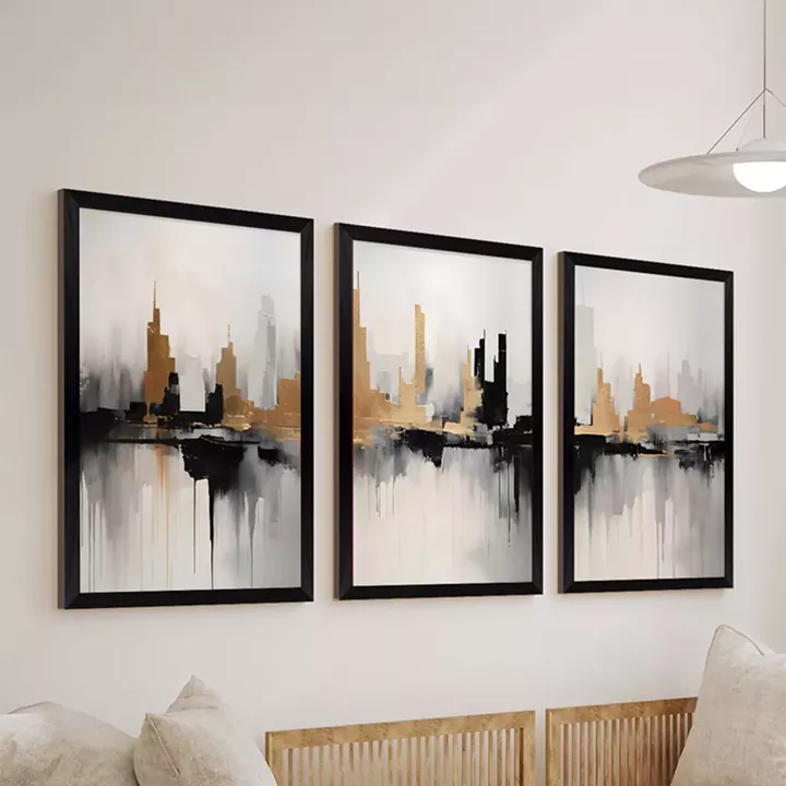 Wall art in frame Fortasia pakoworld triptyque with digital print 33x0.3x48cm