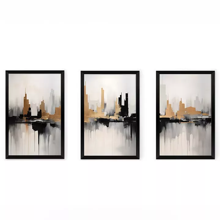 Wall art in frame Fortasia pakoworld triptyque with digital print 33x0.3x48cm
