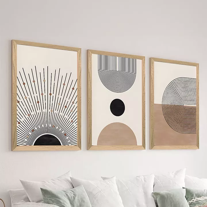 Wall art in frame Myrith pakoworld triptyque with digital print 33x0.3x48cm