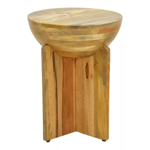 Side table Jenby pakoworld solid mango wood in natural color D40x50cm