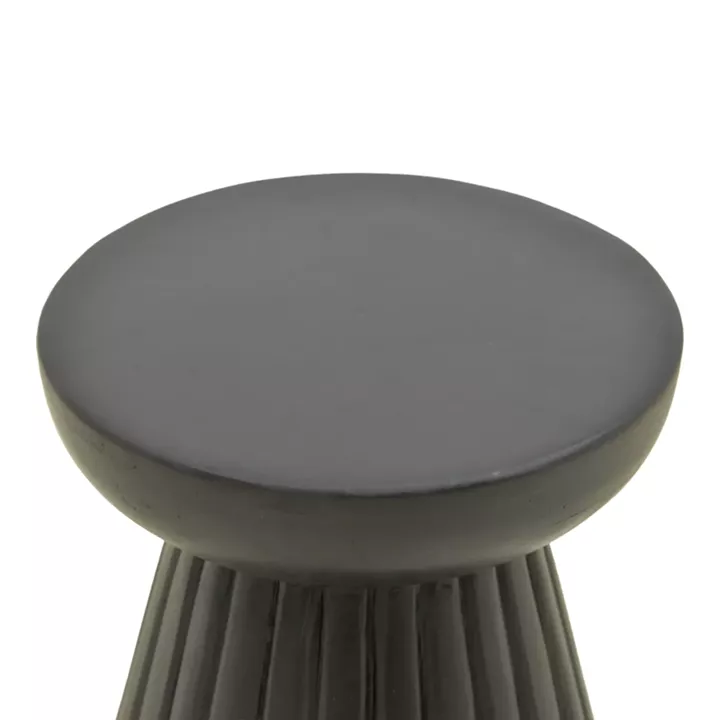 Side table Nemira pakoworld solid mango wood black D30x35cm