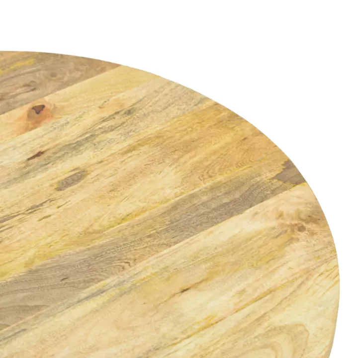 Τραπέζι σαλονιού Orban pakoworld μασίφ μάνγκο ξύλο σε φυσική απόχρωση Φ80x45εκ