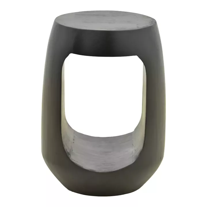 Side table Lenora pakoworld solid mango wood black D33x45cm