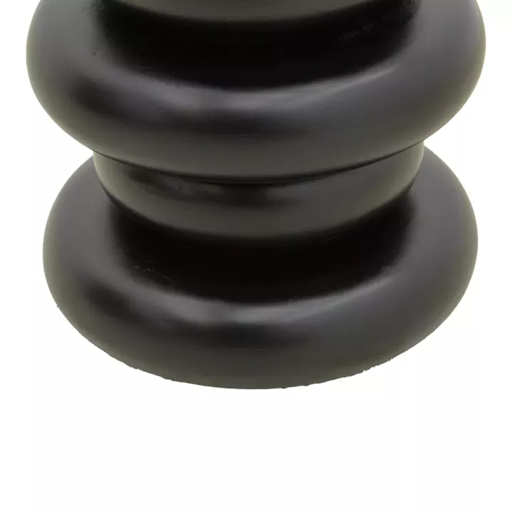 Βοηθητικό τραπέζι Circena pakoworld μασίφ μάνγκο ξύλο μαύρο Φ40x45εκ