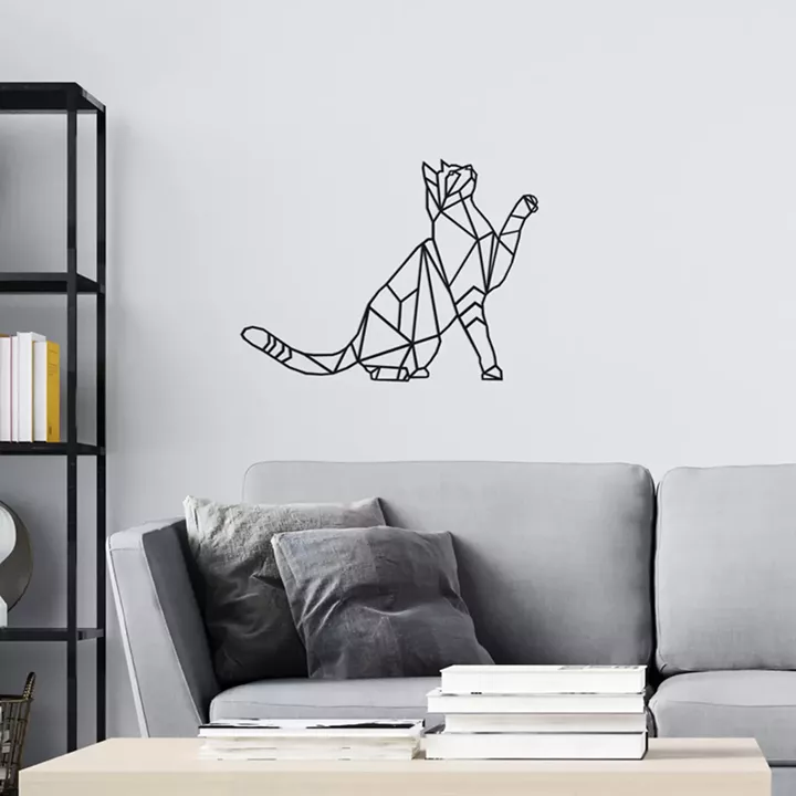 Διακοσμητικό τοίχου Cathy pakooworld μαύρο μεταλλικό 40x1,5x40εκ