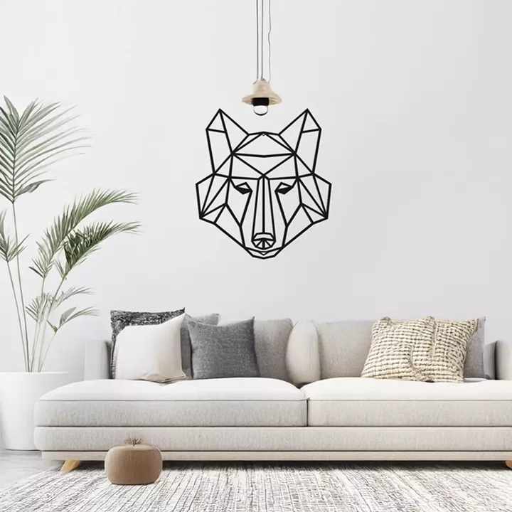 Διακοσμητικό τοίχου Wolfo pakooworld μαύρο μεταλλικό 40x1,5x40εκ