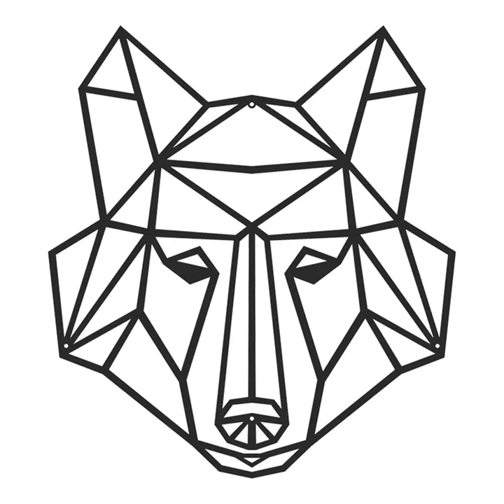 Διακοσμητικό τοίχου Wolfo pakooworld μαύρο μεταλλικό 40x1,5x40εκ