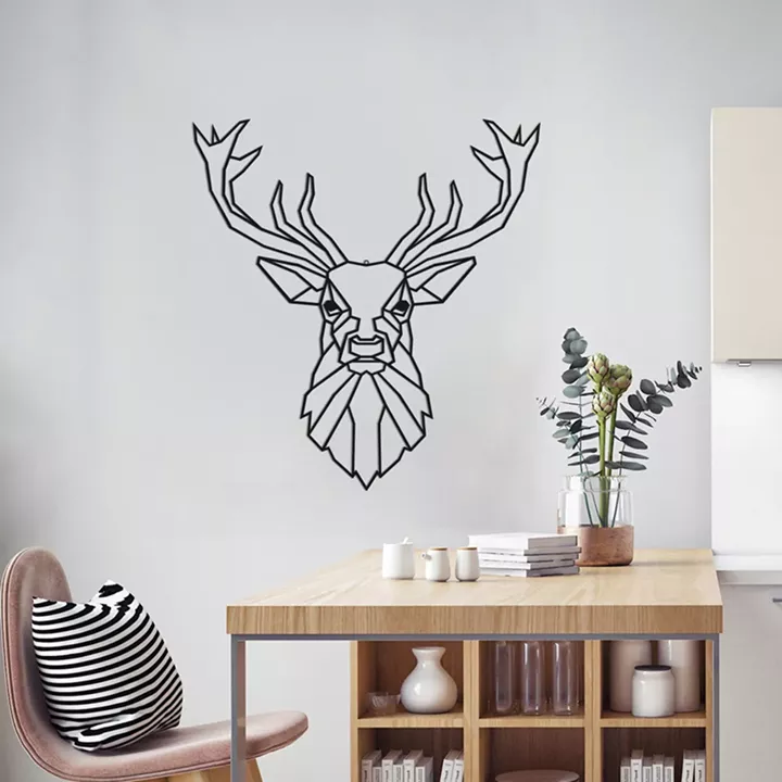 Διακοσμητικό τοίχου Stagio pakooworld μαύρο μεταλλικό 40x1,5x40εκ