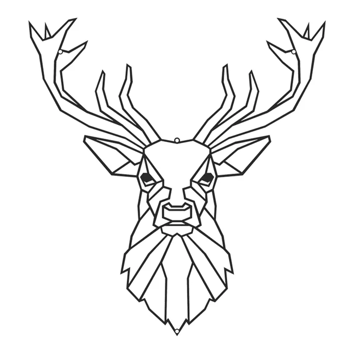 Διακοσμητικό τοίχου Stagio pakooworld μαύρο μεταλλικό 40x1,5x40εκ