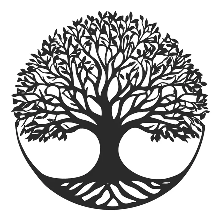 Διακοσμητικό τοίχου Lifeto pakooworld μαύρο μεταλλικό Φ80x1,5εκ