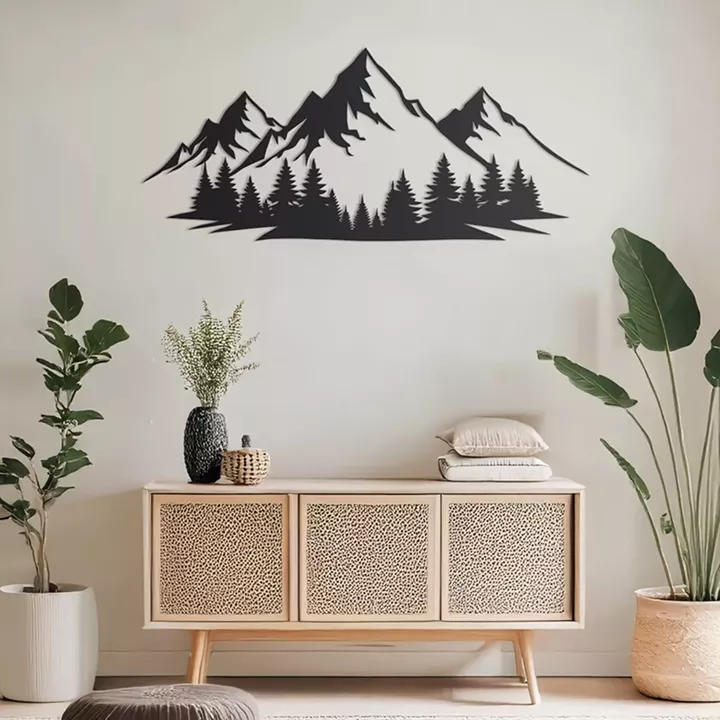 Διακοσμητικό τοίχου Onfia pakooworld μαύρο μεταλλικό 70x1,5x30εκ