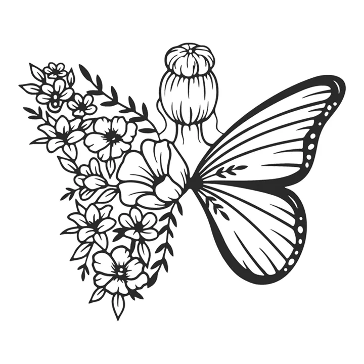 Wall deco Terfia pakoworld black metal 60x1.5x60cm